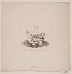 Vignette with Bust of Sophron