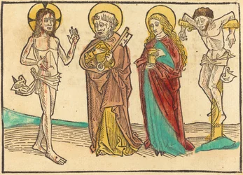 Christ Showing His Wounds to Peter, the Magdalene and the Good Thief