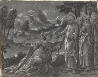Christ and the Adulteress (recto)