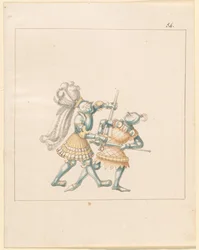 Freydal, The Book of Jousts and Tournament of Emperor Maximilian I: Combats on Foot (Jousts)(Volume III): Plate 164