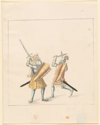 Freydal, The Book of Jousts and Tournament of Emperor Maximilian I: Combats on Foot (Jousts)(Volume III): Plate 155