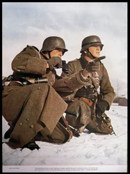 Unit leaders near Leningrad looking out for new enemy movement, from 
