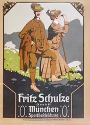 Advertisement for Fritz Schulze walking clothes