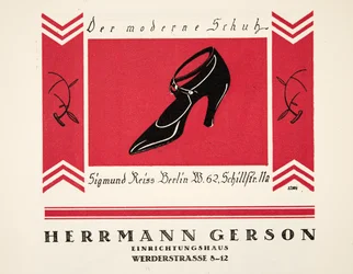 Advertisement for Herrmann Gerson Shoes, from Styl, published 1922