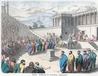 Ancient History. Greece. Theatre, Representation of Agamemnon
