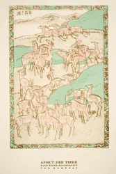 Grace of Animals after a woodcut by Hokusai, from Styl, pub.1922