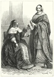 Anne of Austria, regent of Louis XIV of France, and Cardinal Mazarin, France