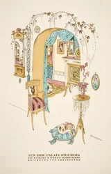 Aus dem Palais Stourdza, Advertisement for Friedmann & Weber (Baden-Baden), from Styl, pub. 1922