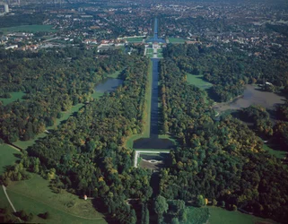 Baroque Art: Aerial View of Nymphenburg Park