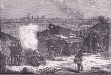 Bombardment of Schelestadt, Cassells History of the War between France and Germany published by Cassell and Company Limited, c.1890