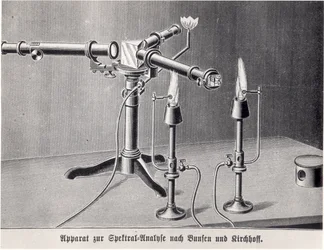Bunsen-Kirchoff Spectroscope invented by Robert Bunsen and Gustav Kirchoff in 1859