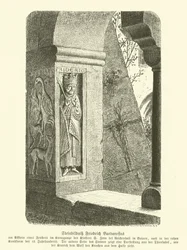 Carved stone image of Frederick Barbarossa, Holy Roman Emperor