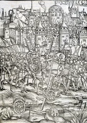 Caseau fort siege - Engraving, Germany