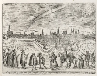 Comet Seen Over Augsburg End of November 1618, from Cometen Historia, Published 1618