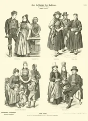 Costumes from Baden, Germany, 19th Century