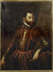 Count Adolf Schwarzenberg Who Recaptured the Fortress of Gyoer, Hungary, from the Turks in 1594