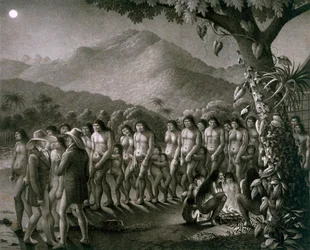 Dance of the Puri Tribe, illustration from the Atlas of a Journey in Brasil