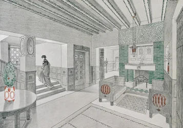 Design for a Living-Hall by Valentin Mink, 1906