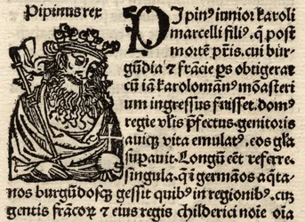 (detail) depicting Pepin I pre-1500