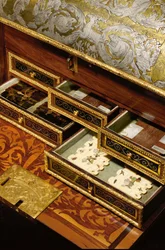 Detail of a casket decorated with Classical scenes, mid-17th century