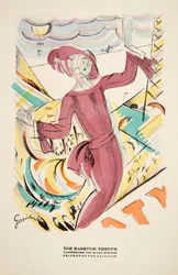 Die Rasende Treppe, Advertisement for Dress by Eugen Mossner, from Styl, pub. 1922