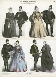 European Costumes, Mid 16th Century