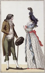 Fashionable Couple of the Directoire Period (1795-99)