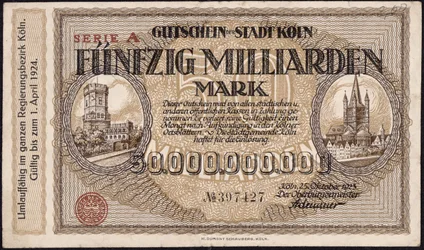 Fifty billion mark banknote, 1923