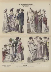 French and German Costumes, Early 19th Century