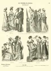 French and German Costumes, Early 19th Century