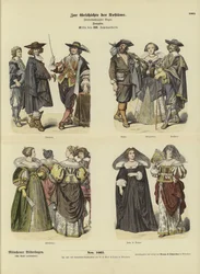 French Costumes, Mid 17th Century