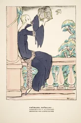 Frühling, Frühling, Advertisement for Tea Dress by V. Manheimer, from Styl, pub. 1922