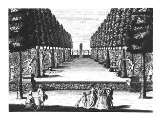 Garden Theatre at Herrenhausen, engraved by Joost Van Sasse