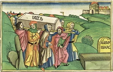Genesis 49:28-33 The Burial of Jacob, from the Nuremberg Bible