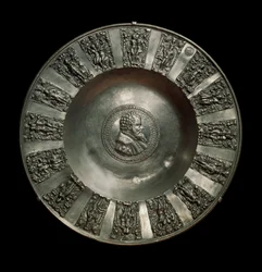German Art: Tin Saxon Dish Around 1560