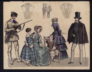 German fashion plate, mid 19th century