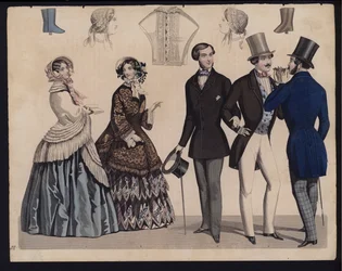 German fashion plate, mid 19th century