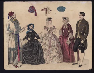 German Fashion Plate, Mid 19th Century