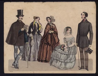 German Fashion Plate, Mid 19th Century
