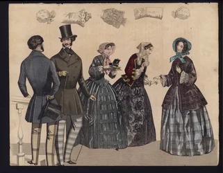German Fashion Plate, Mid 19th Century