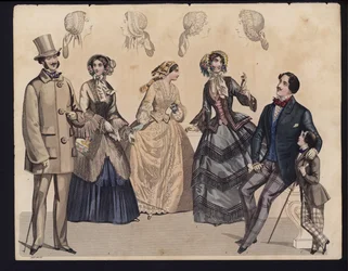 German Fashion Plate, Mid 19th Century