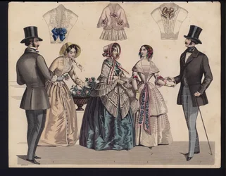 German fashion plate, mid 19th century
