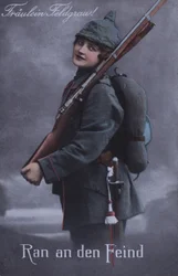 German Girl in Military Uniform