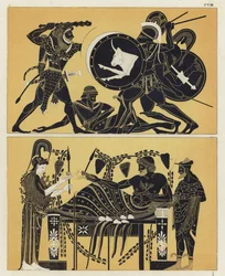 Hercules Fighting Geryon and Geryon with Athena and Dionysos