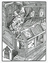 Here Begynneth the Foles and First Inprofytable Bokes, Illustration from Alexander Barclay