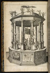 Illustrated Frontispiece Showing a Temple of Urania, the Muse of Astronomy, from 