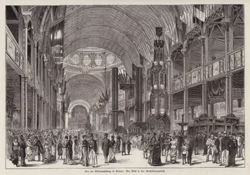Interior of the Garden Palace, Sydney International Exhibition, New South Wales, Australia