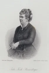 Julie Koch-Bossenberger, German Opera Singer and Actress (engraving)