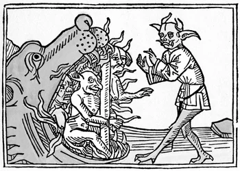 The Devil Belial before the Gates of Hell, from Das Buch Belial, published in Augsburg