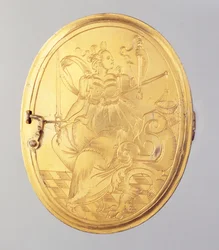 Locket containing wax miniature portrait of Landgrave Wilhelm IV